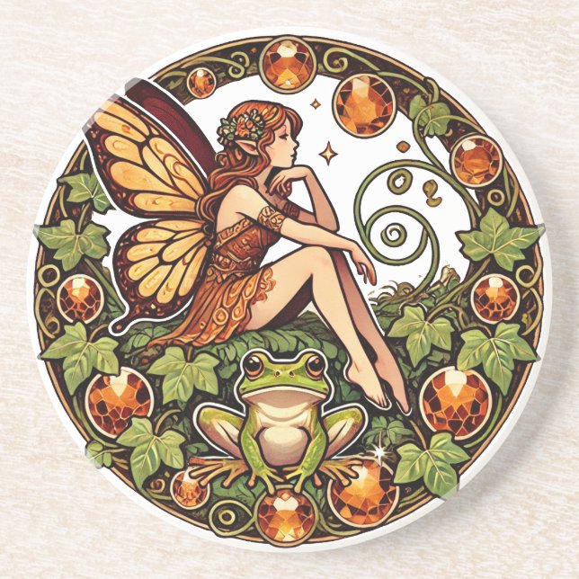 Amber Frog Fairy                                   Coaster (Front)