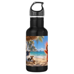 Amber & Frosty Tropical Beach Day 532 Ml Water Bottle