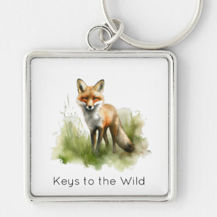 Amber Gaze: Meadow Fox, custom Key Ring