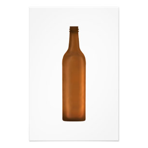 Amber Glass Bottle Illustration Photo Print
