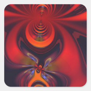 Amber Goddess – Orange and Gold Passion Square Sticker