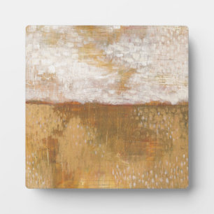 Amber Horizon Abstract Print Melissa Averinos Plaque