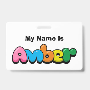 Amber ID Badge