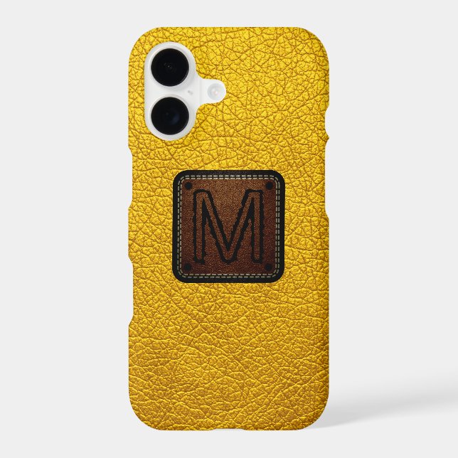 Amber Leather Look Monogram (Back)