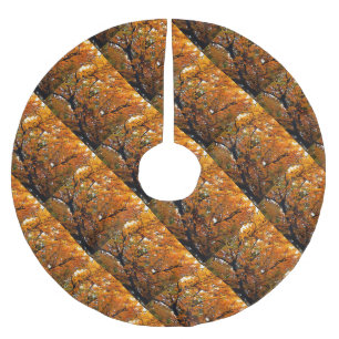 Amber Leaves of Fall Brushed Polyester Tree Skirt