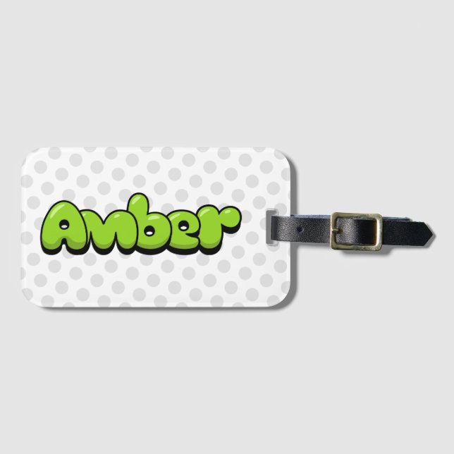 Amber Luggage Tag (Front Horizontal)