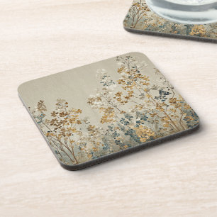 Amber meadow floral coaster
