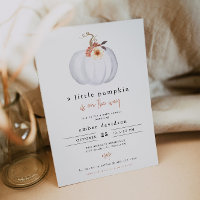 AMBER Modern Rustic Little Pumpkin Baby Shower