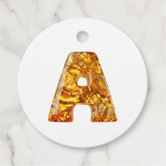 Amber Monogram A Ornament – Customisable Design Favour Tags