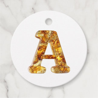 Amber Monogram A Ornament – Customisable Design Favour Tags