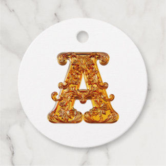 Amber Monogram A Ornament – Customisable Design Favour Tags