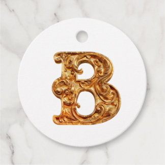 Amber Monogram B Ornament – Customisable Design Favour Tags