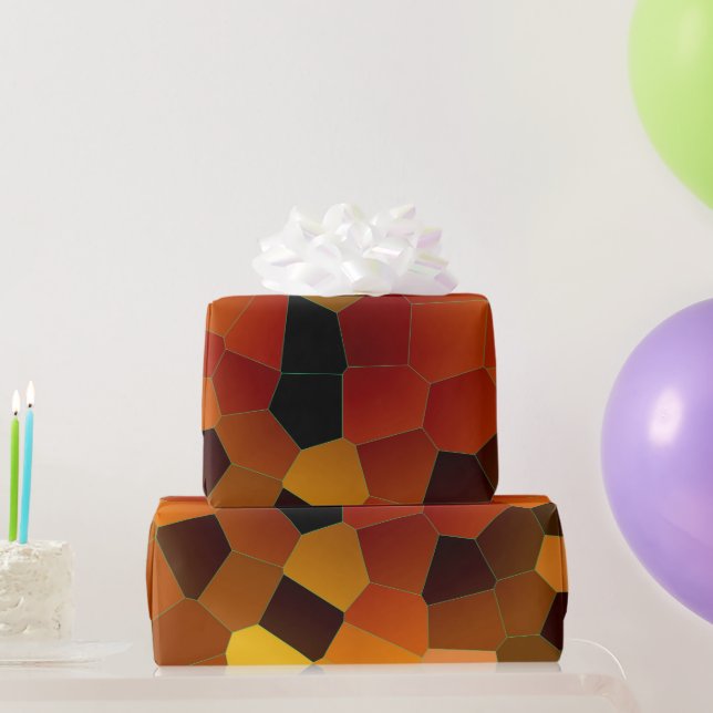 Amber Mosaic Pattern Wrapping Paper (Party Gifts)
