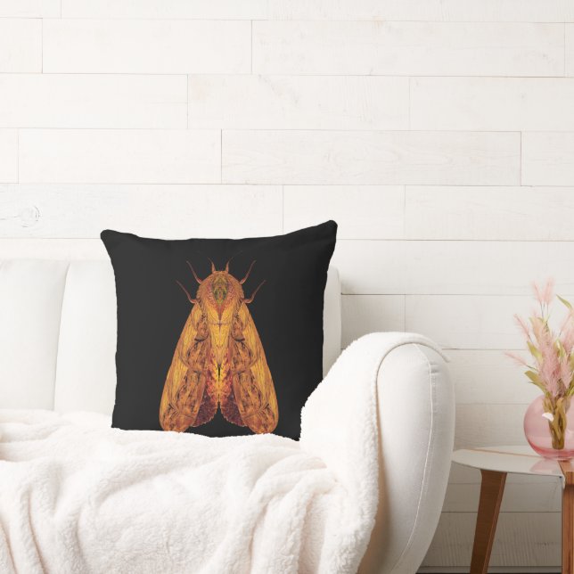 Amber Moth – Surreal Nature Form Cushion (Couch)