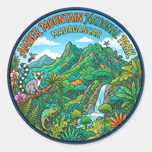 Amber Mountain National Park Madagascar Classic Round Sticker