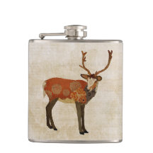 Amber Mums Buck Flask