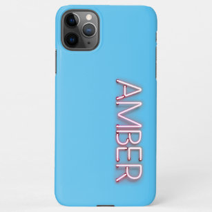 Amber name in glowing neon lights novelty iPhone 11Pro max case