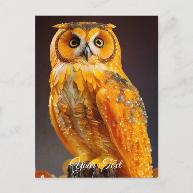 Amber Owl.  Postcard (Front)