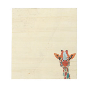 Amber Peeking Giraffe Notepad