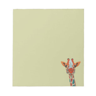 Amber Peeking Giraffe Notepad