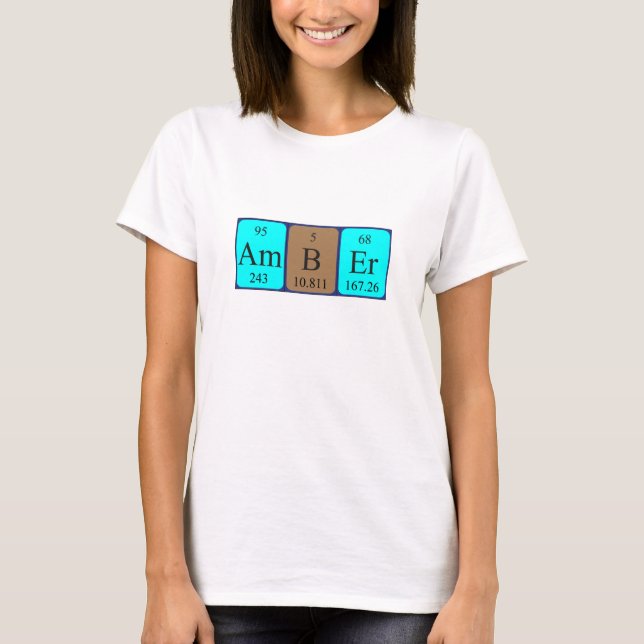 Amber periodic table name shirt (Front)