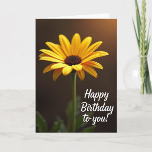 Amber Petal Birthday Card