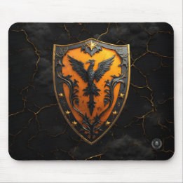 Amber Phoenix Firebird Gaming Mouse Mat