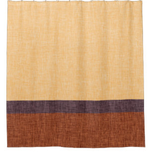 Amber Purple and Brown Weave Texture Stripes Shower Curtain