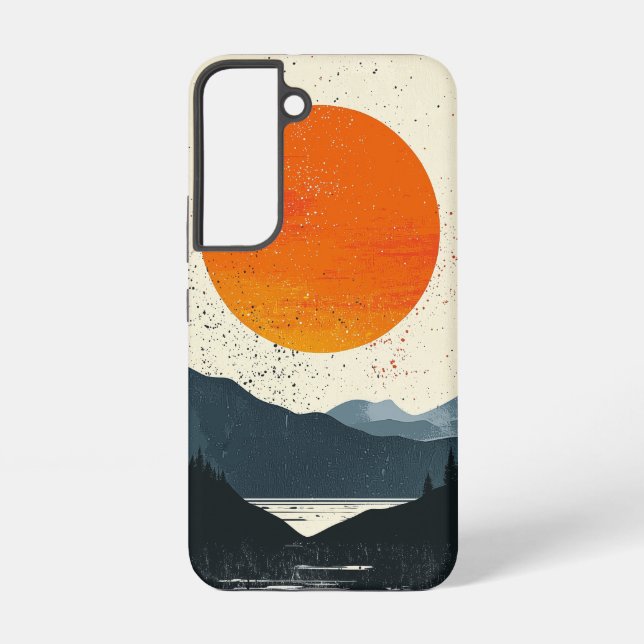 Amber Ridge Silhouette Phone Case (Back)