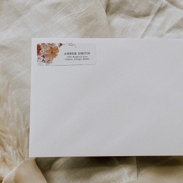 AMBER rustic fall foliage pumpkin return address  (Creator Uploaded)