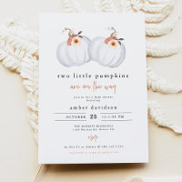 AMBER Rustic Two Little Pumpkins Twin Baby Shower