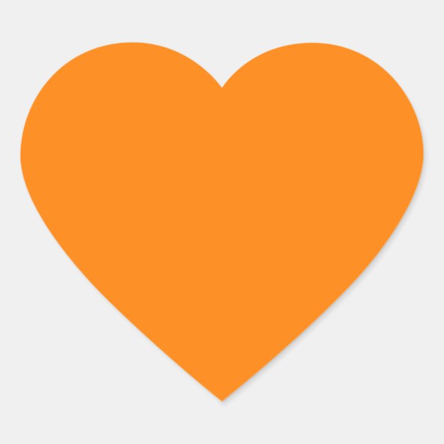 Amber (SAE/ECE) (solid colour)  Heart Sticker (Front)