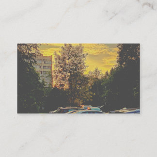 Amber Skyline Mood Business Card – Customisable