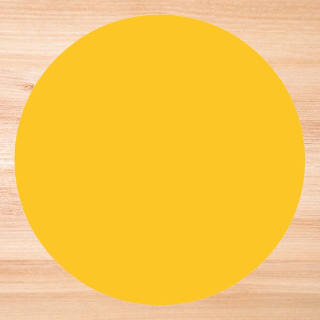 Amber Solid Color Classic Round Sticker (Creator Uploaded)
