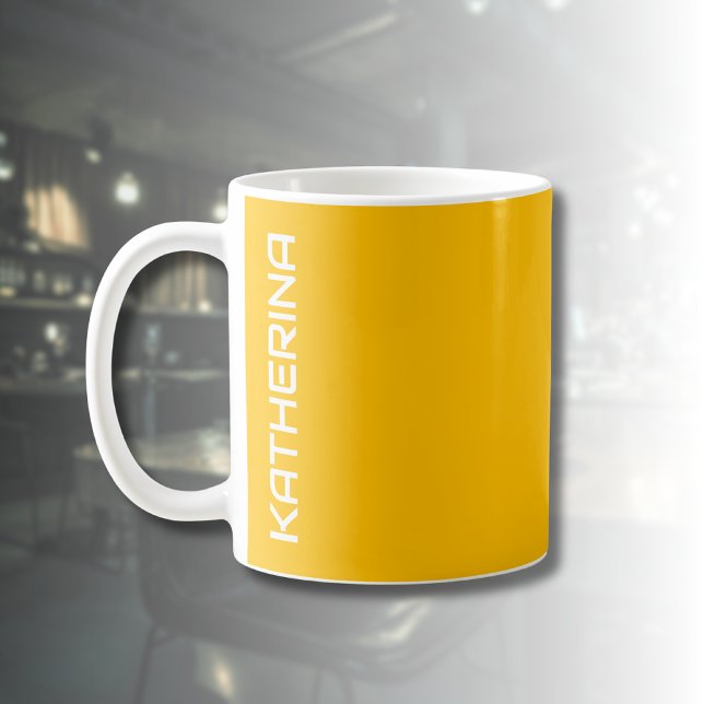 Amber Solid Colour | Classic Personalised  Coffee Mug (Creator Uploaded)