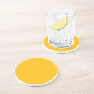 Amber (solid colour) coaster