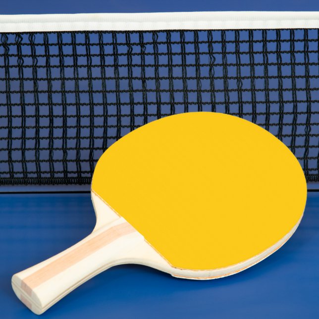 Amber Solid Colour Customise It Ping Pong Paddle (Insitu)
