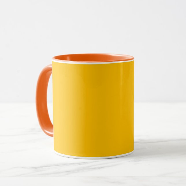 Amber	 (solid colour)  mug (Front Left)