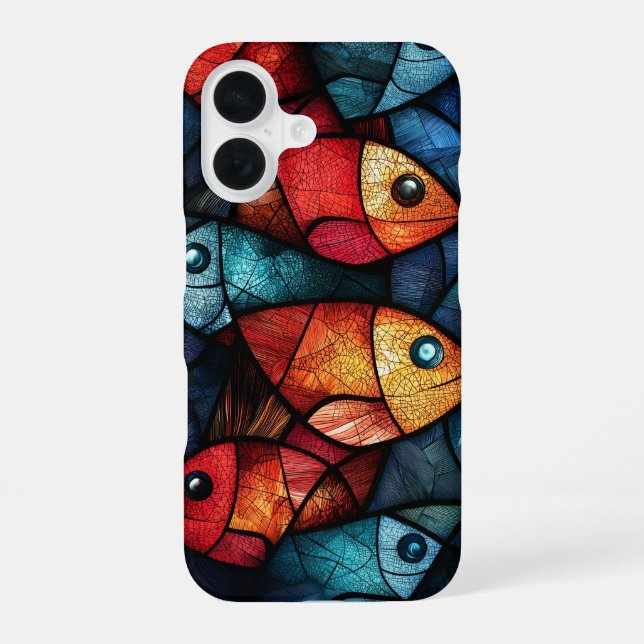 Amber Spiral iPhone 16 Case (Back)
