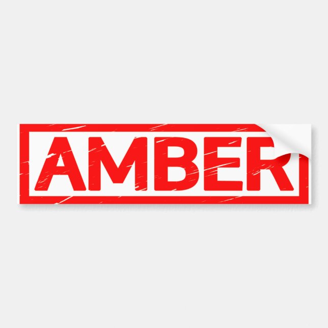 Amber Stamp Bumper Sticker (Front)