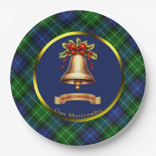 Ambercrombie Tartan Personalised Christmas Paper Plate