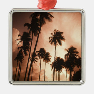Ambergris Caye, Belise, Central America. 2 Metal Tree Decoration