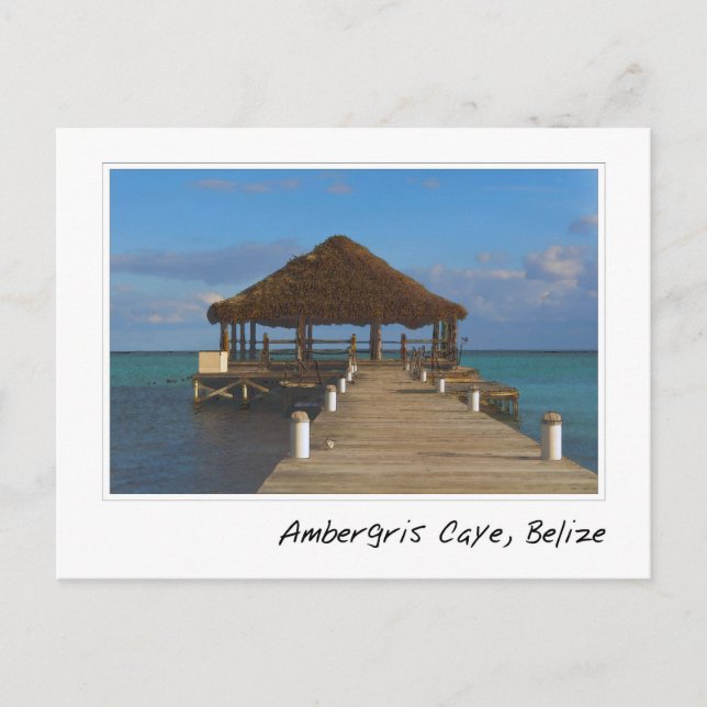 Ambergris Caye Belise Travel Destination Postcard (Front)