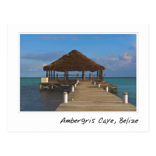 Ambergris Caye Belise Travel Destination Postcard