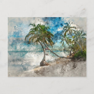 Ambergris Caye Belise Travel Destination Postcard