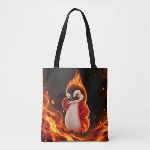 Amberlicious Fire Penguin Sunglasses Funny Tote Bag