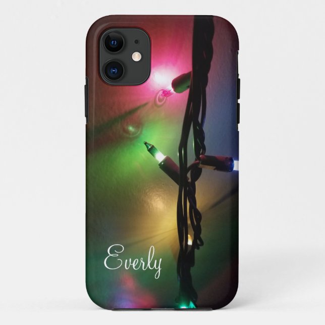 Ambient twinkle lights with name Case-Mate iPhone case (Back)
