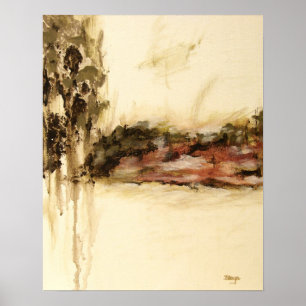Ambiguous, Abstract Landscape Art Drips Painting Poster