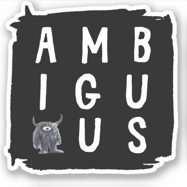 Ambiguous Disc Golf Sticker (Front)