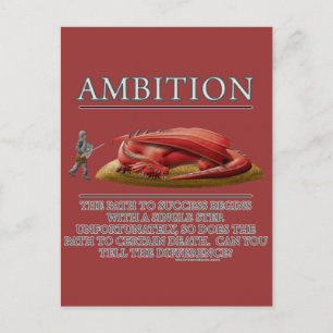Ambition Fantasy (de)Motivator Postcard